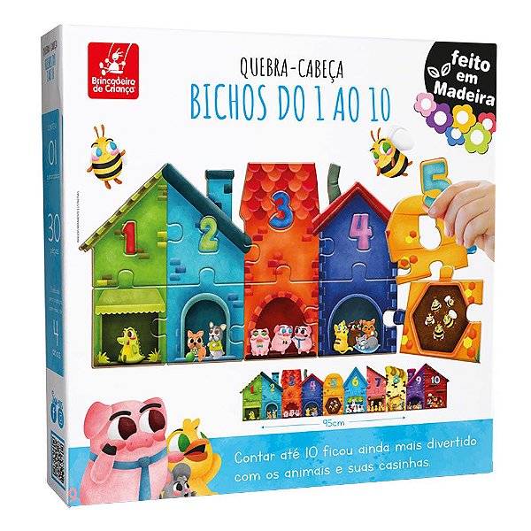 Quebra-Cabeça Infantil Peixe Brinquedo Educativo em MDF - Tralalá 4 Kids