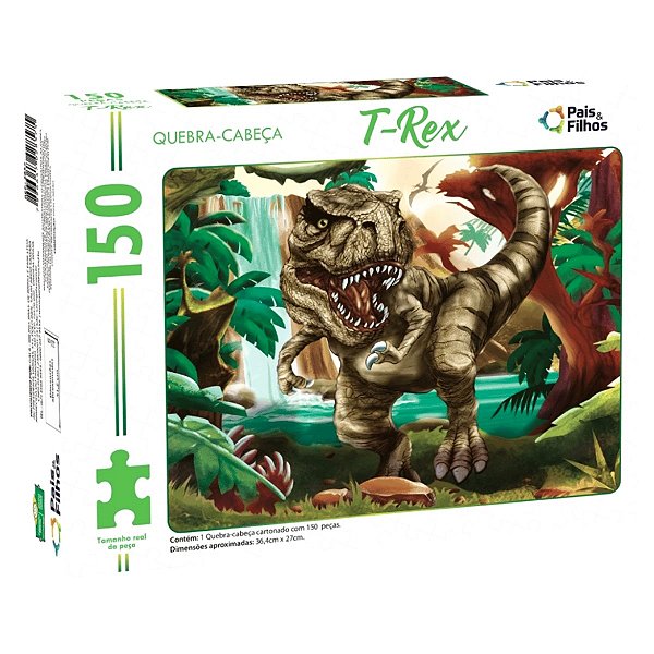 Quebra-Cabeças 150 peças T-Rex Pais e Filhos