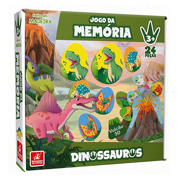 Jogo Da Memória Dinossauros 24 Pares 48 Peças