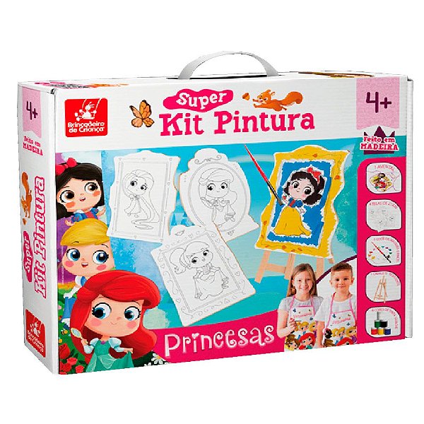 Super Kit Pintura Princesas Brinquedo Educativo Pedagógico - Tralalá 4 Kids