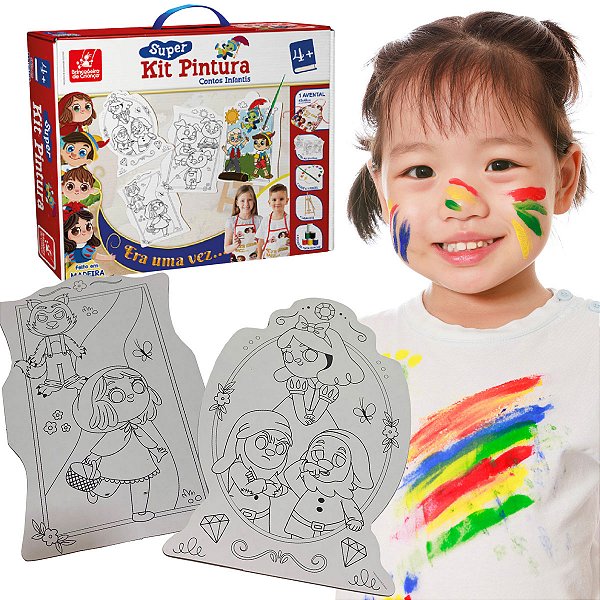 Super Kit Pintura Era Uma Vez Brinquedo Educativo Pedagógico