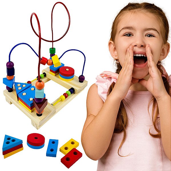 Brinquedo Infantil Aramado Formas Geometricas Encaixe Bebes - Tralalá 4 Kids