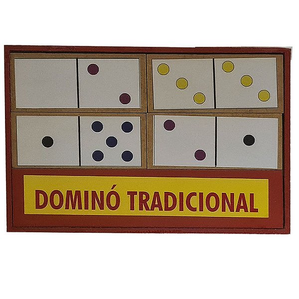 Dominó Tradicional Brinquedo Educativo em Madeira