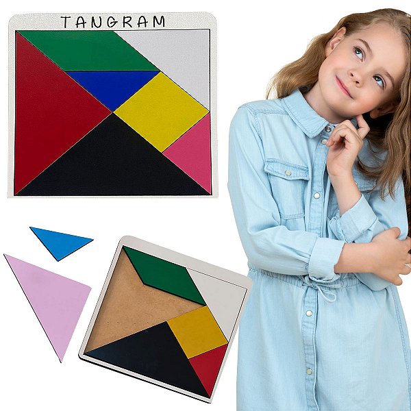 Jogo Tangram Brinquedo Educativo Infantil Montessori Pedagógico