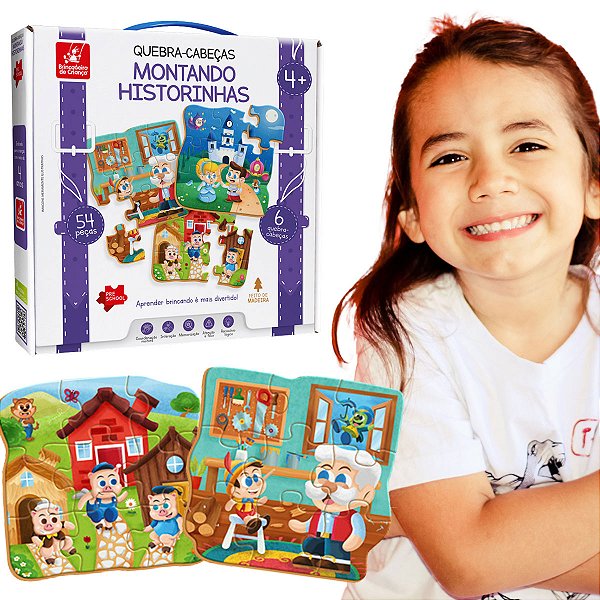 Montando Historinhas Quebra-Cabeça Educativo e Pedagógico