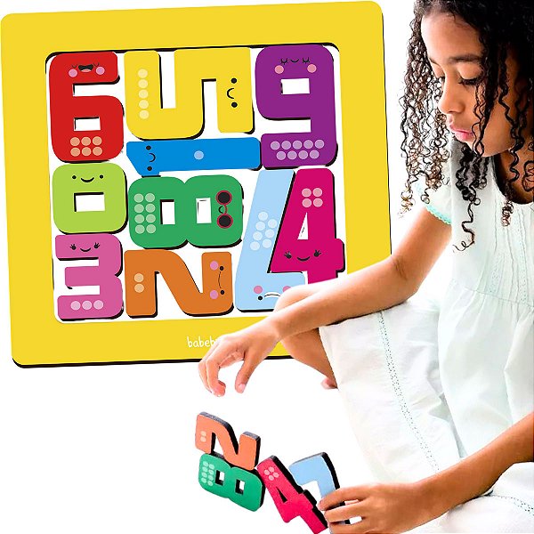 Monte e Empilhe Números Brinquedo Infantil Educativo Criativo