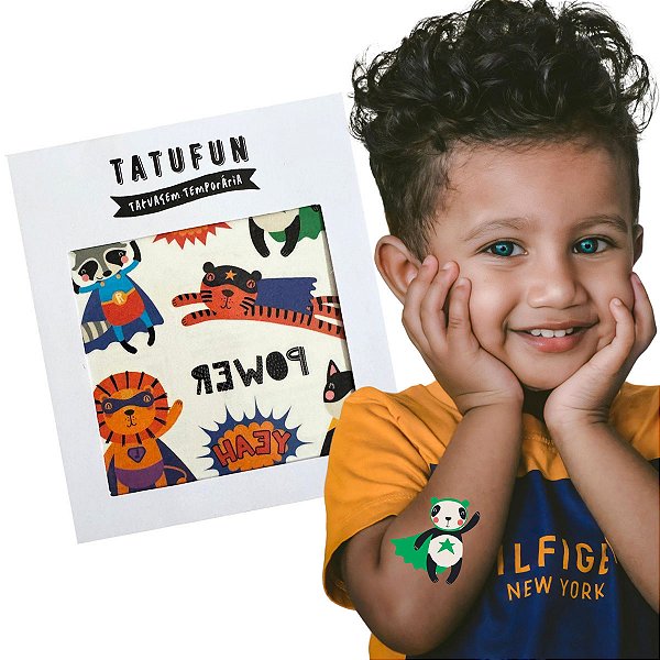 Tatuagem Temporária Infantil Divertida Super Herois