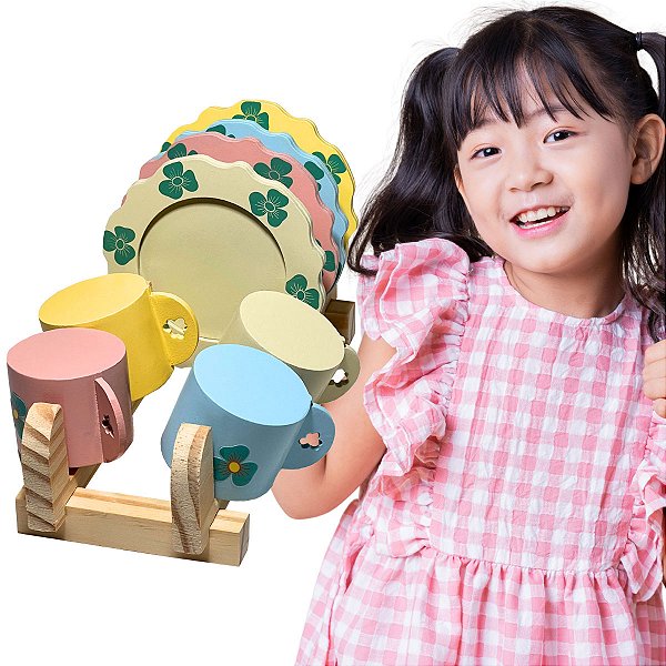 Brinquedo Infantil Faz de Conta Educativo Xícaras de Café