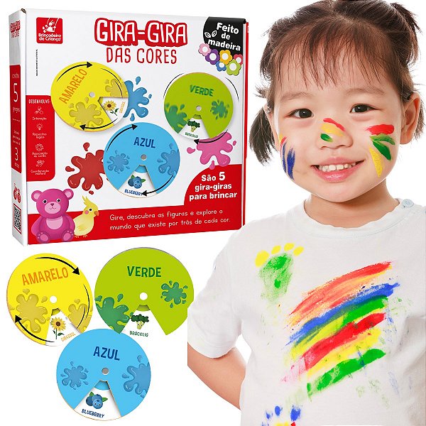 Gira-Gira Das Cores Aprenda Cores Brincando Jogo Infantil