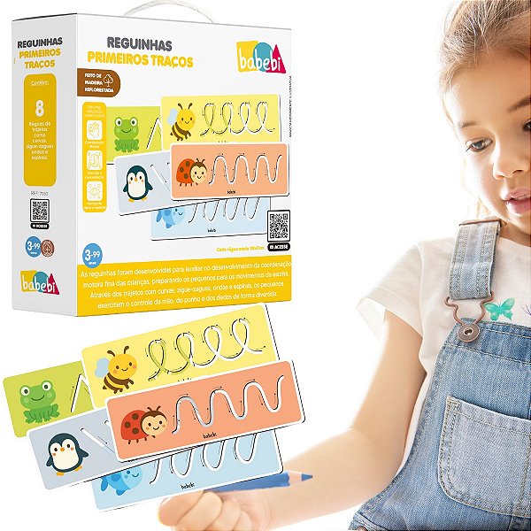 Brinquedo Educativo Reguinhas Primeiros Traços Coordenação