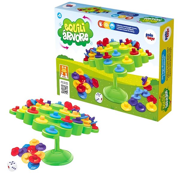 Jogo Equiliárvore Infantil Educativo de Equilíbrio Paki Toys
