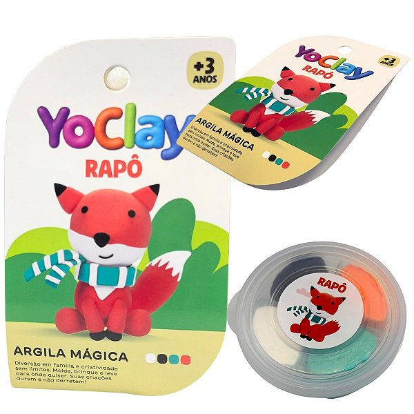 Argila Mágica Massinha Modelar Yoclay Pocket Raposa