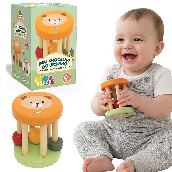 Meu Ursinho Chocalho Estímulo Sensorial Diversão para Bebês