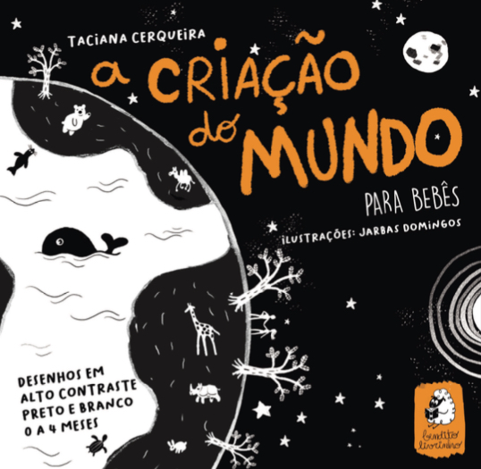 Livro A Criação do Mundo Para Bebês Alto Contraste Estímulo Visual