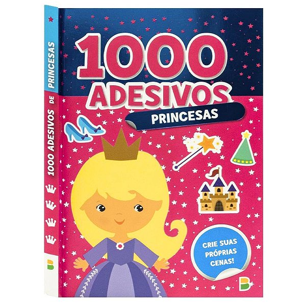 Livro Infantil 1000 Adesivos Princesas Criativo Colorido