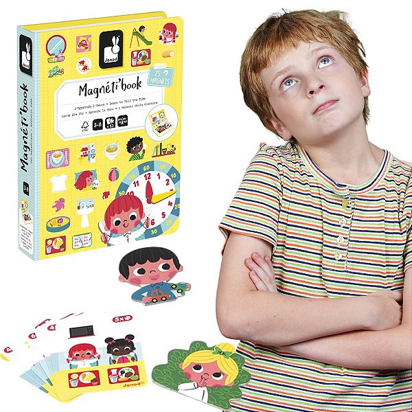 Livro Infantil Magnetico Aprender as Horas 83 pc Brinquedo