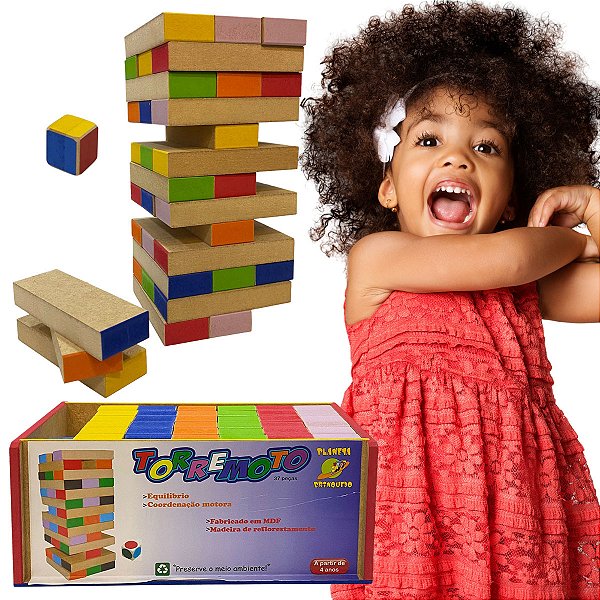 Torremoto Brinquedo Educativo e Pedagógico em MDF