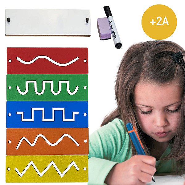 Linhas vazadas Brinquedo Educativo e Pedagógico em MDF