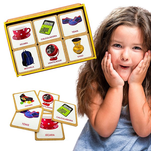 Jogo da Memória Educativo em MDF- Objetos