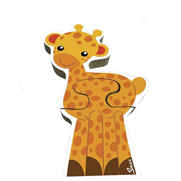 Quebra Cabeça Vertical Baby Girafa Brinquedo Educativo - Tralalá 4 Kids