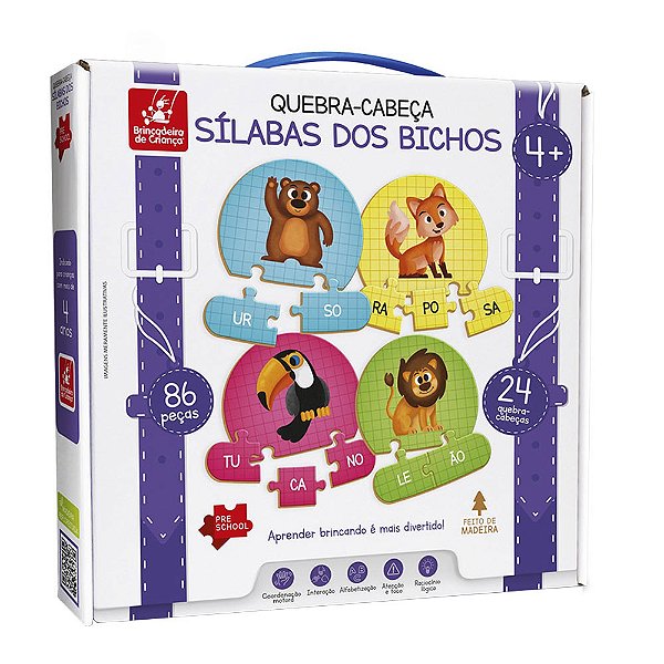 Forme Palavras Jogo Educativo e Pedagógico Alfabetização - Tralalá 4 Kids