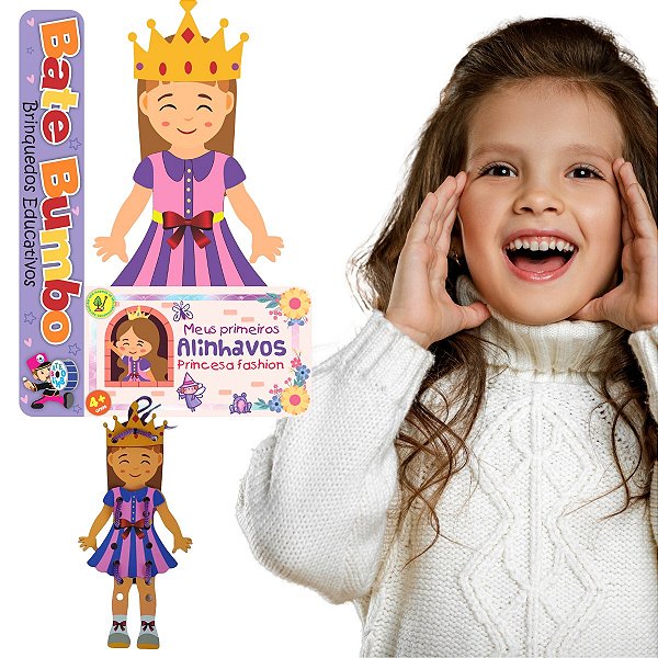 Meu Primeiro Alinhavo Princesa Fashion Brinquedo Educativo