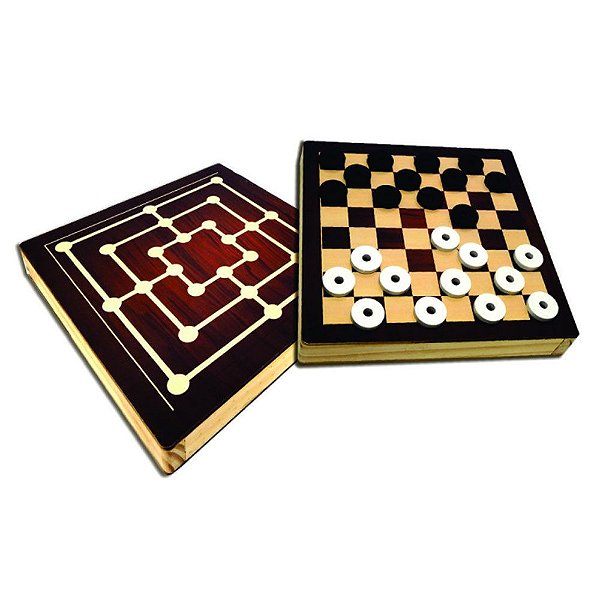 Jogo Dama em MDF Brinquedo - uzedecor