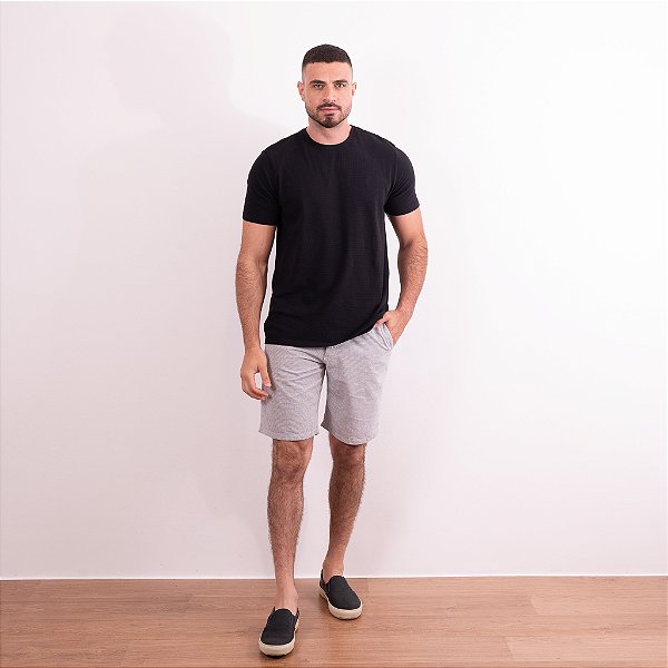 Bermuda Alfaiataria Listrada Masculina