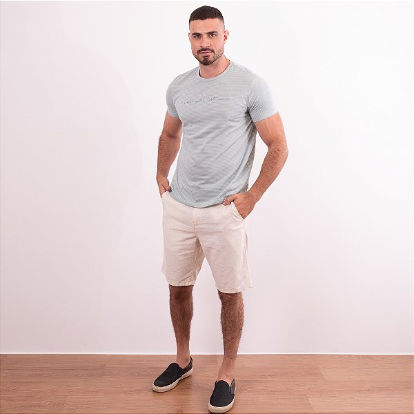Bermuda Em Linho Alfaiataria Masculina