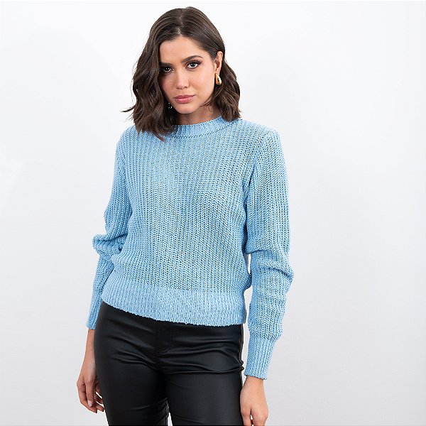 Blusa Tricot Gola Redonda Fang Feminina