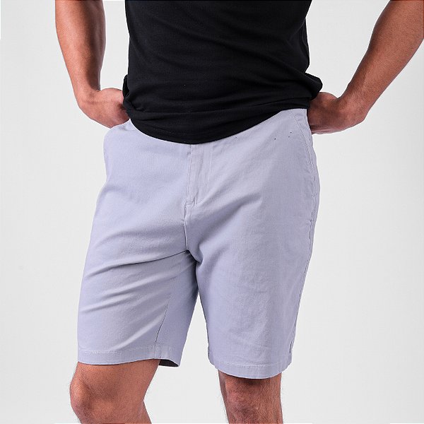 Bermuda Alfaiataria Com Elastano E Bolso Faca Masculina