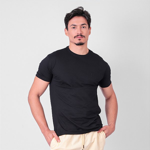 Camiseta Gola Redonda Texturizada Masculina