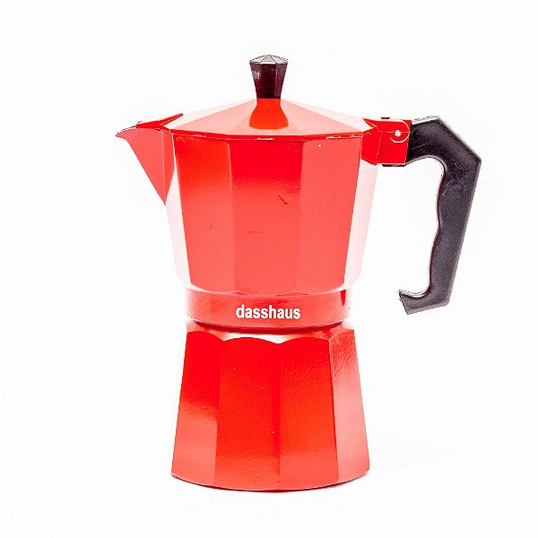 CAFETEIRA ITALIANA PARA 06 CAFES VERMELHO DASSHAUS