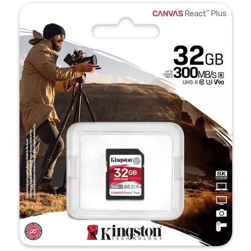Cartão de Memória Kingston SD 32gb 300mbs