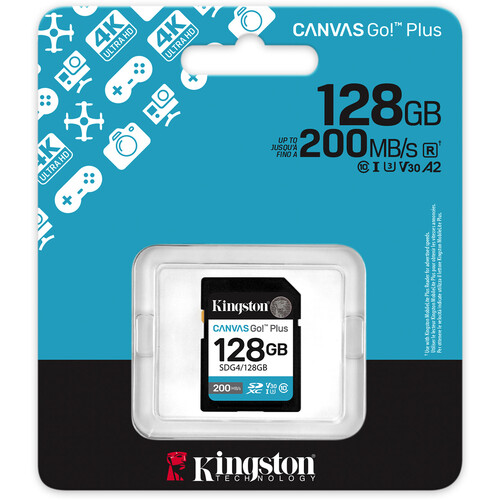Cartão de Memória Kingston Canvas Go! Plus 128GB 200mbs UHS-I SDXC