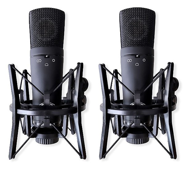 GB1702  (Par Casado / Matched Pair) -  Microfones Condensadores (Multi Padrão Polar)
