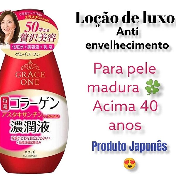 Hidratante Facial Leitosa Super Concentrada kose cosmeport Grace One 3em1 -230 ml ( Pele madura )