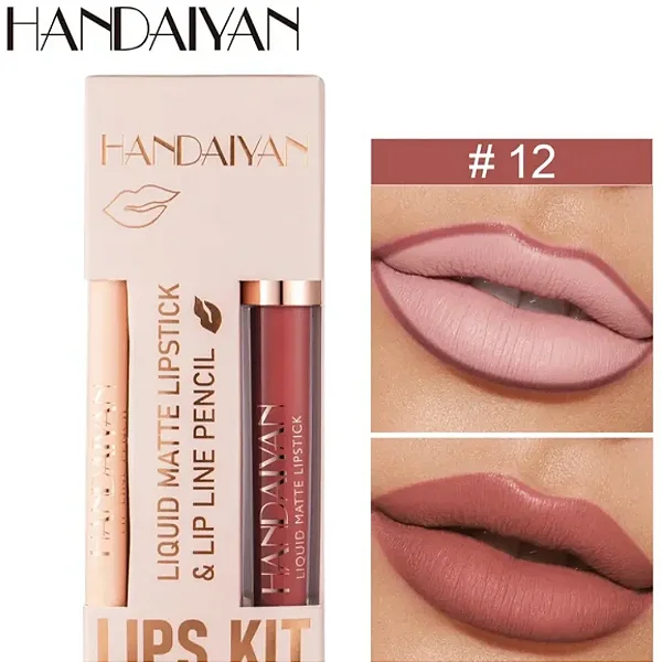 Kit lápis contorno + lip matte Handaiyan Cor 12