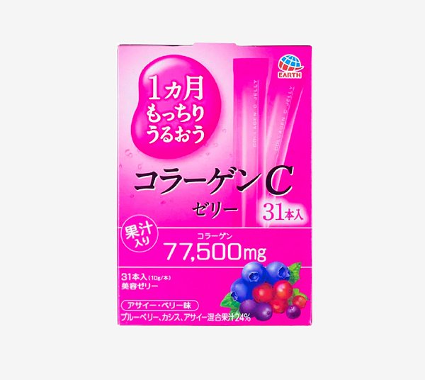 Colágeno em gelatina uso diário 31 sachês -Earth Pharmaceutical