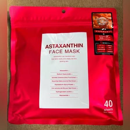 Máscara facial em folhas Astaxanthin face Mask - 40 sheets