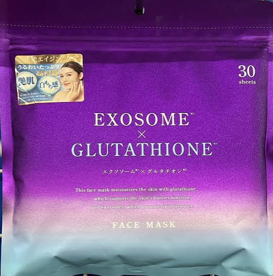 Máscara facial Exosome x Glutathione face Mask 30 sheets
