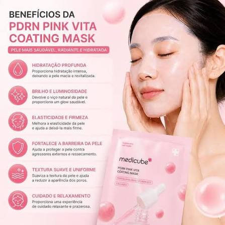 Medicube PDRN PINK VITA COATING MASK COLLAGEN - 1 unidade Máscara facial