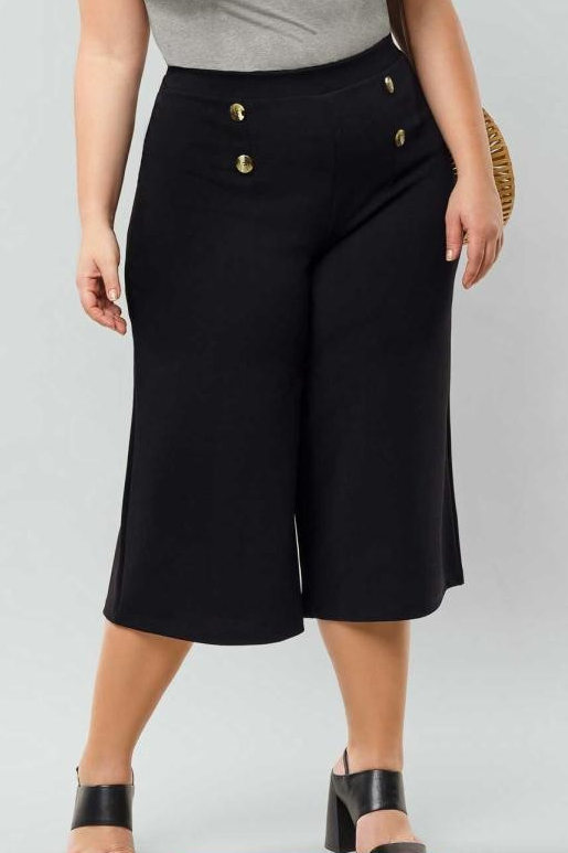 Pantacourt Plus Size Lunender Mais Mulher