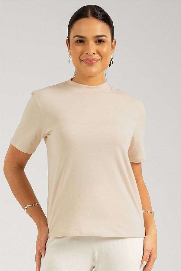 Blusa em Malha Comfort de Manga Curta Cativa