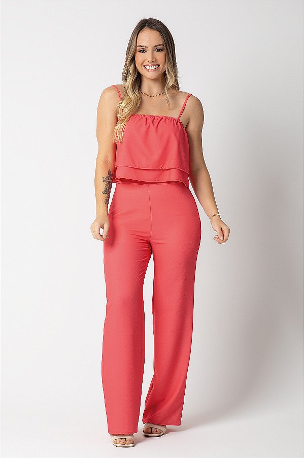 CONJUNTO FEMININO CROPPED E PANTALONA HABANA