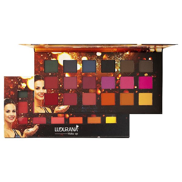 Paleta de Sombras 18 cores Matte 2 - Ludurana