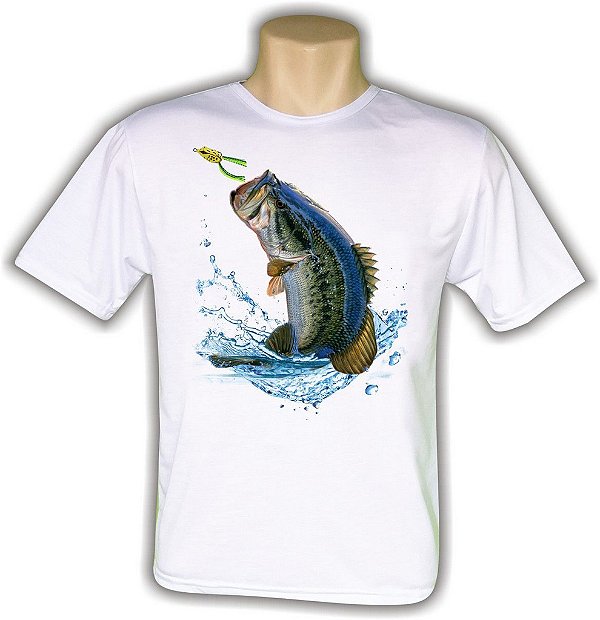 Camiseta Branca de passeio para pescadores