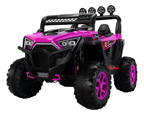 Carro Eletrico Infantil Buggy Racing 24v Premium 4x4 Rosa