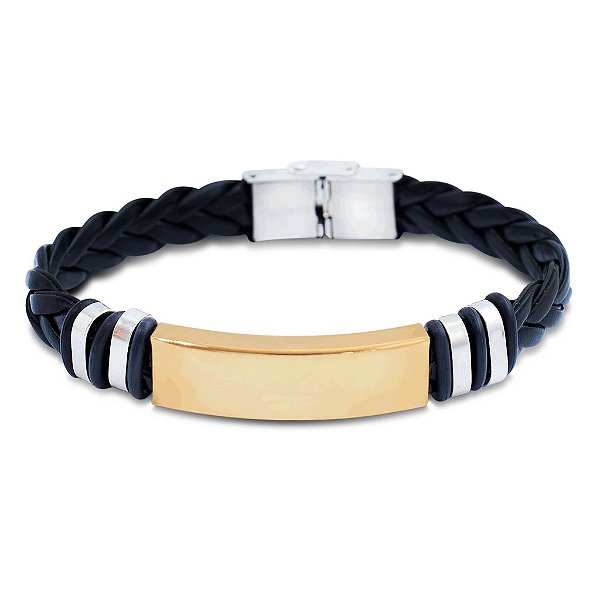 Pulseira de couro Gold Victory