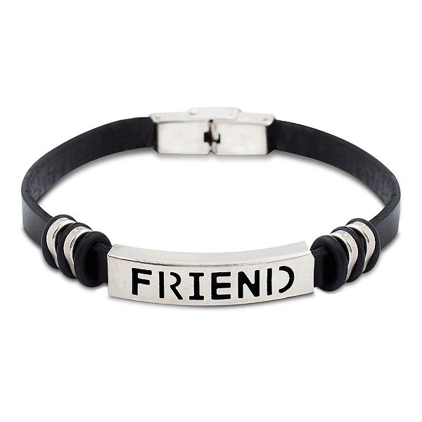 Pulseira de couro Friend